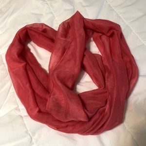 coral colored scarf